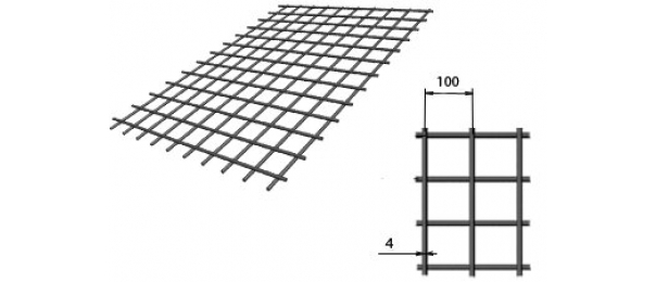 Сетка сварная (дорожная) 100х100х4мм 1,5х2м купить с доставкой в Егорьевске