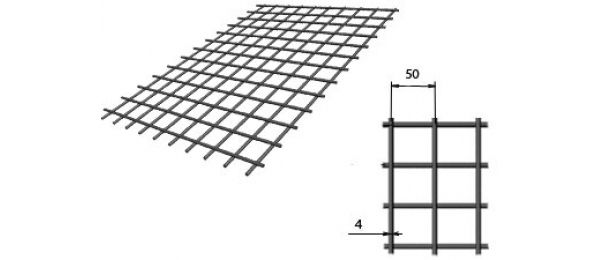 Сетка сварная (дорожная) 50х50х4мм 1х2м купить с доставкой в Егорьевске